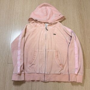 Kumi Kyoku Pink Velour Hoodie for Girls